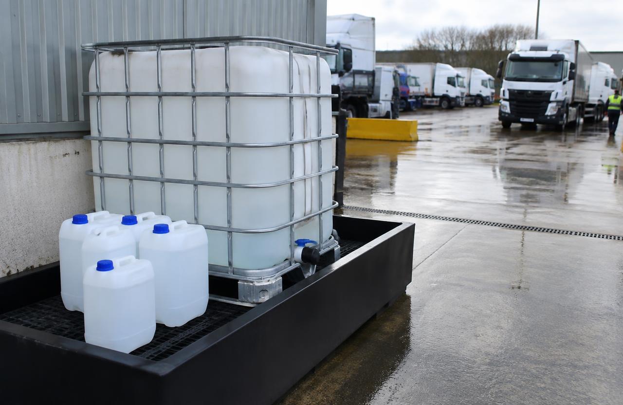 Out of specification AdBlue containers stored at a fleet depot