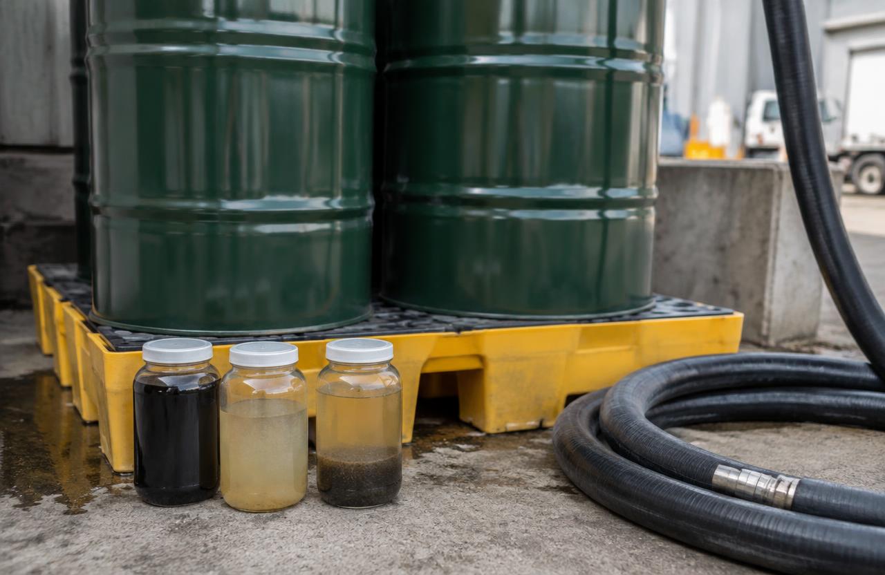 Waste fuel cans and drums prepared for recovery