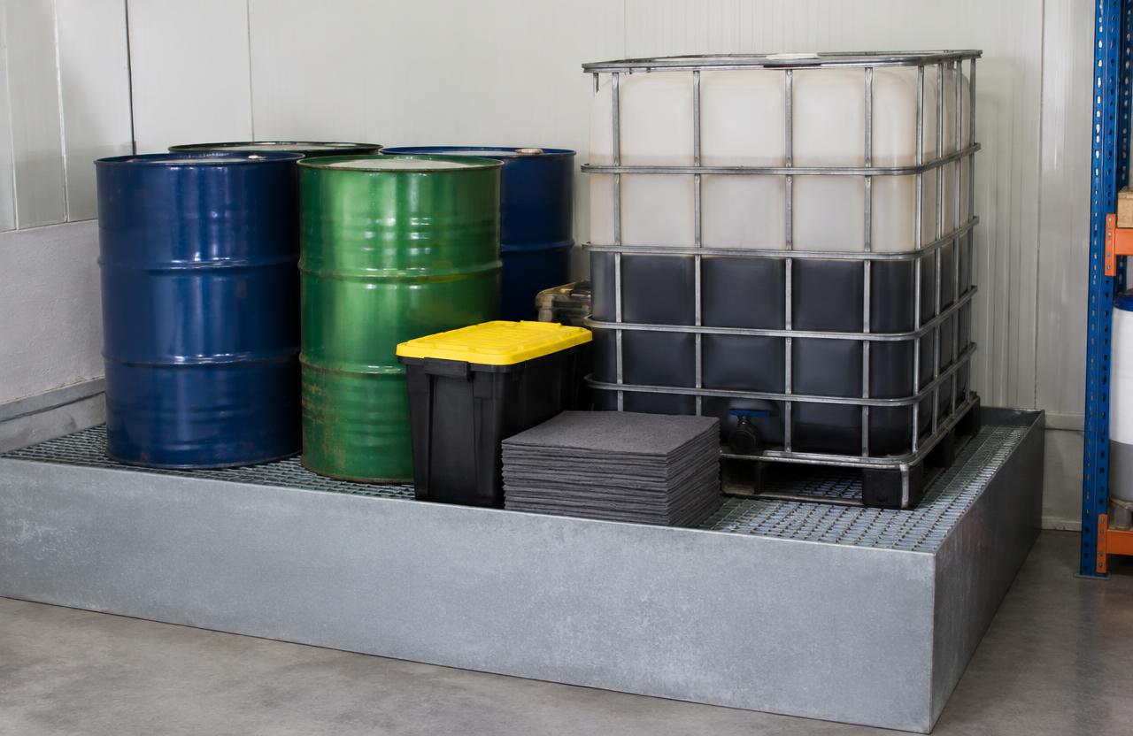 Used oil containers and filters separated for recovery